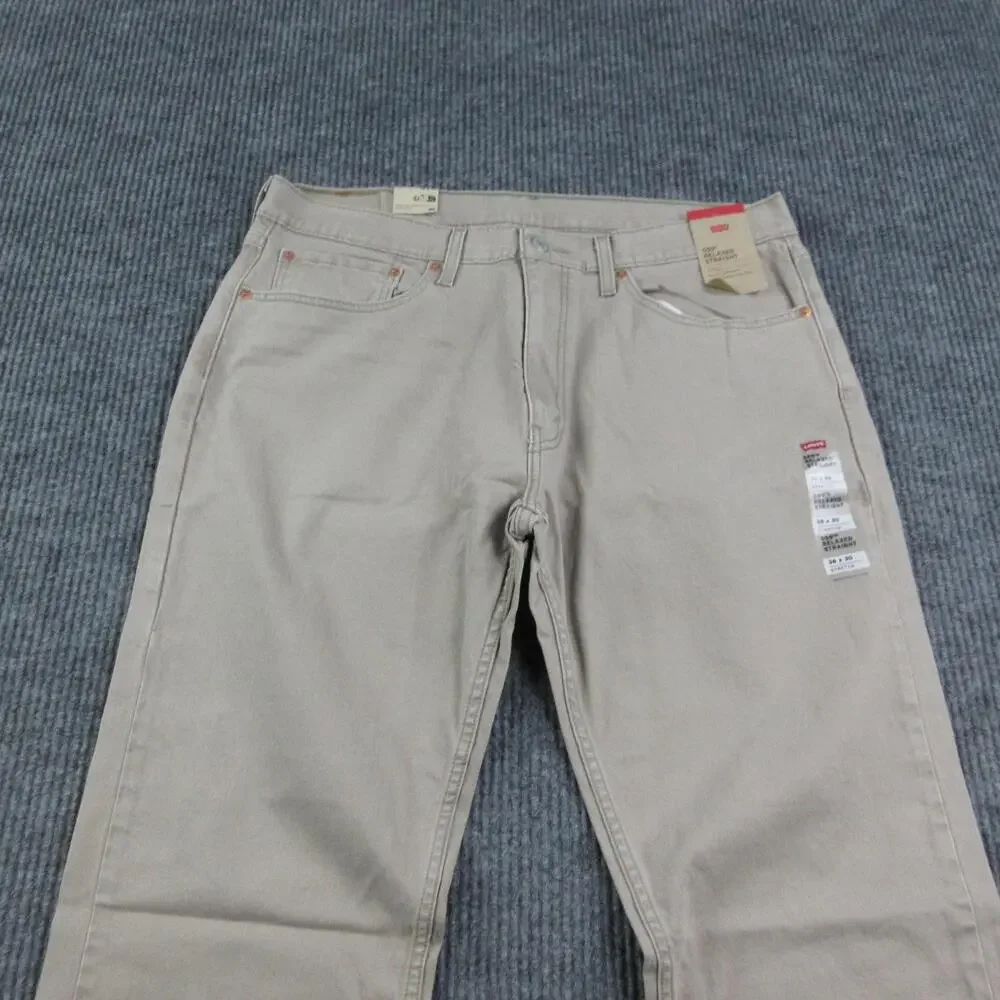 Levi's Pants Mens 36x30 Beige 559 Relaxed Straight Stretch Cotton 36x29.5* NWT
